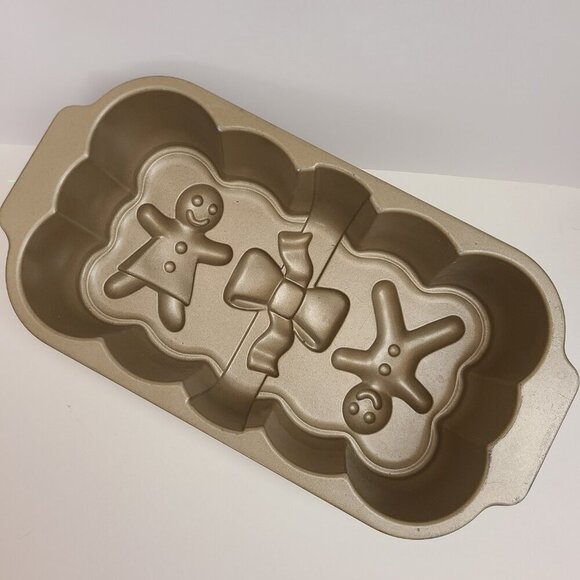 Nordic Ware Gingerbread Man Loaf Pan Holiday Christmas Nonstick - Picture 4 of 13